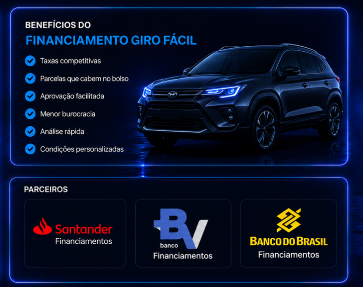 Benefícios e parceiros do Financiamento Giro Fácil