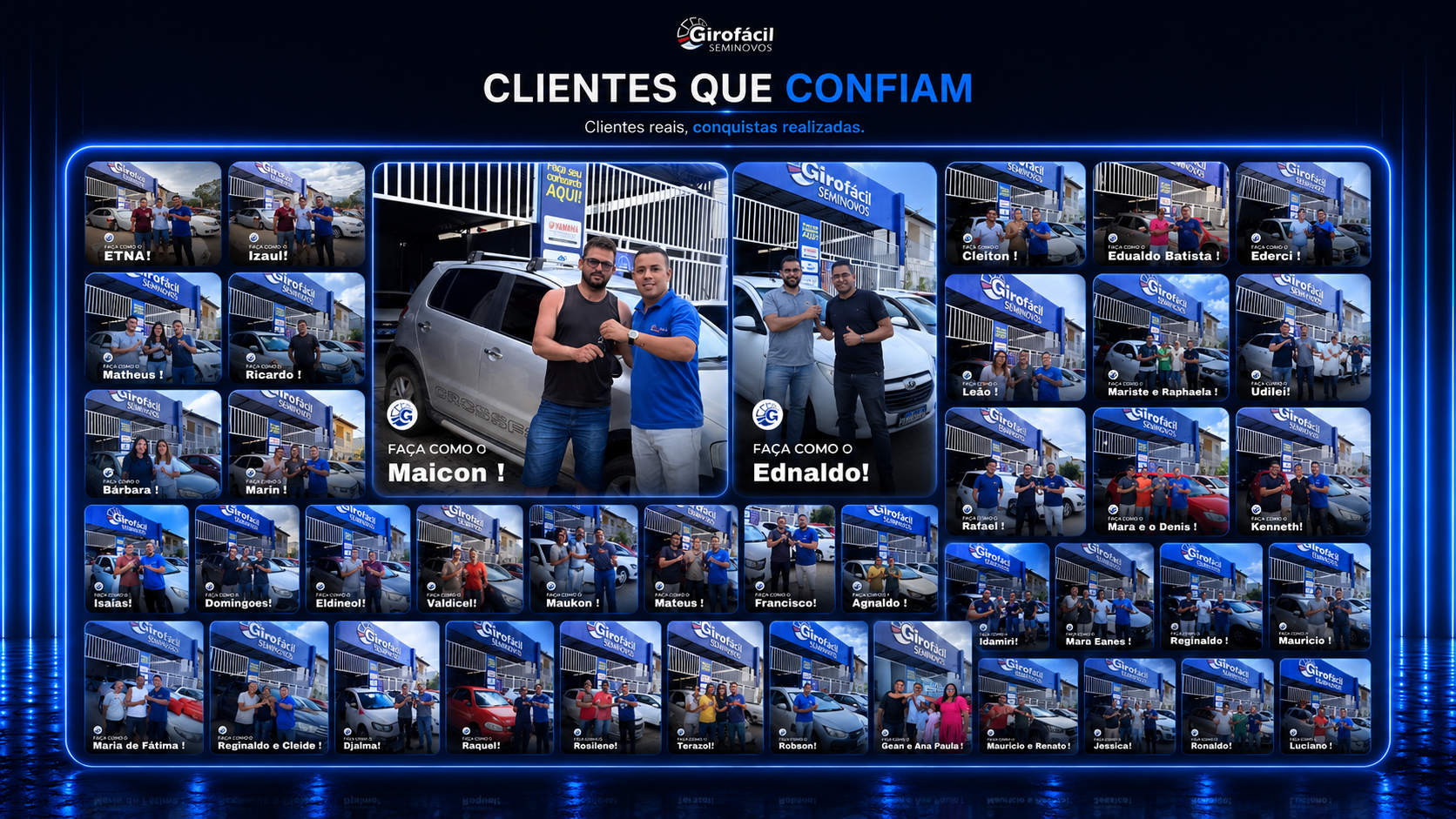 Clientes que confiam na Giro Fácil Seminovos